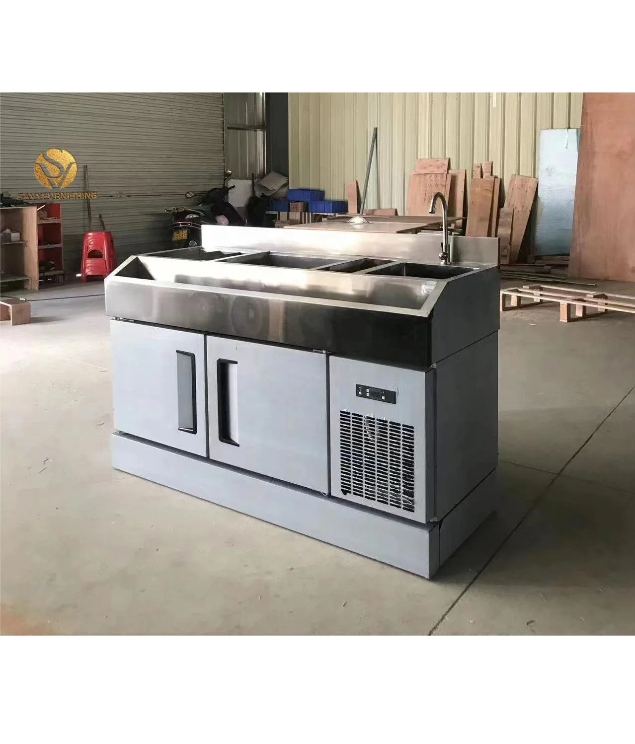 Commercial Cocktail Bar Equipment Stainless Steel Cocktail Bar Station Bar Drink Bartender Station