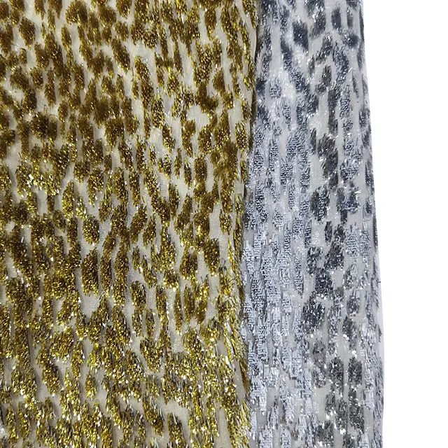 designer fabric italian metallic jacquard fabric 100 pure silk fabric for woman gold silver jacket