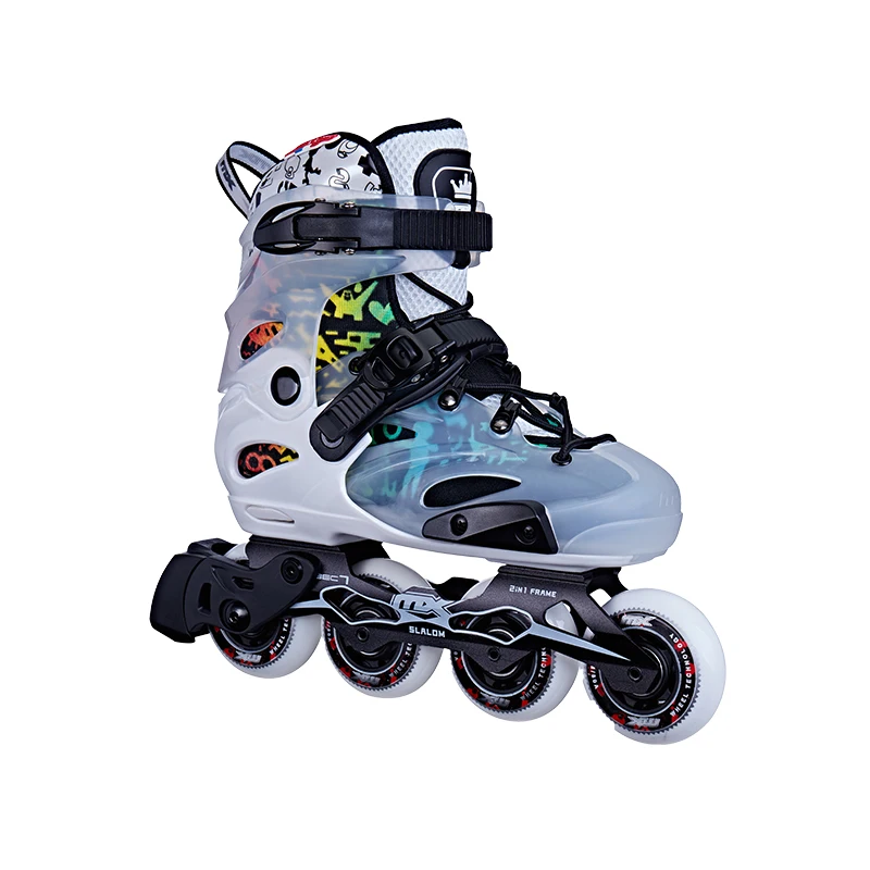 High quality aggressive four wheel inline children roller skate shoes