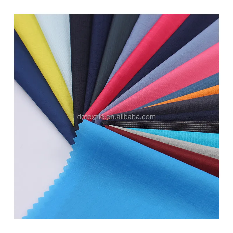 Durable cloth plaid style high density 400t 20d nylon ripstop fabric for sun-proof clothing