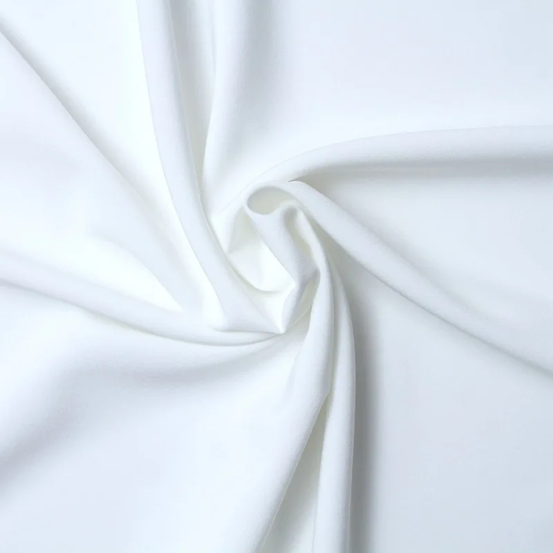 75D100D white Four-sided projectileelastic fabricPlain polyester cloth 95 polyester 5 spandex fabricShirt T-shirt Fashion fabric