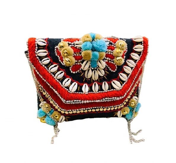 HandMade Banjara Bohemian Bag from India Multi Color Jute Bag Boho  Festival HandCrafted  Embroidered by Quality Handicrafts