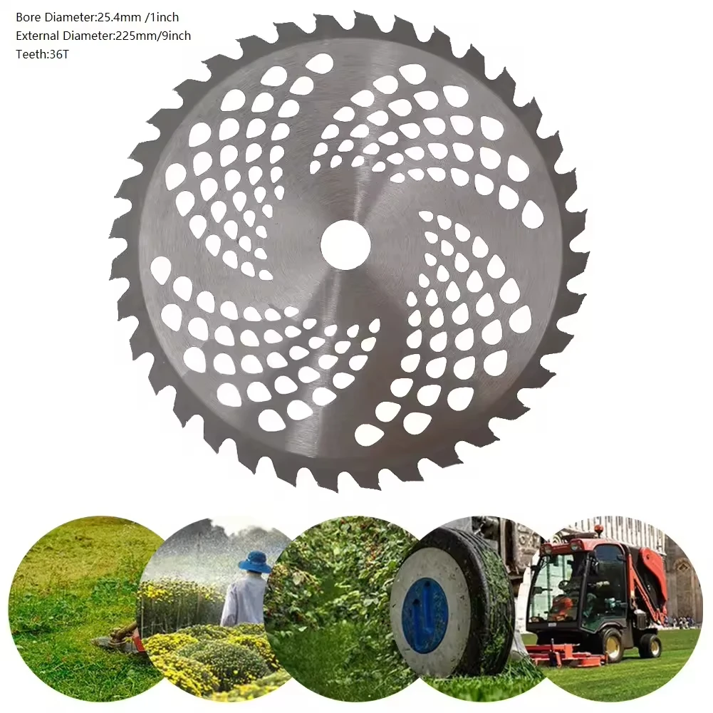 AutoErizo 9 Inch 36T Brush Cutter Saw Blade Brush Cutter Disc TCT Saw Blade Grass Trimmer Blade