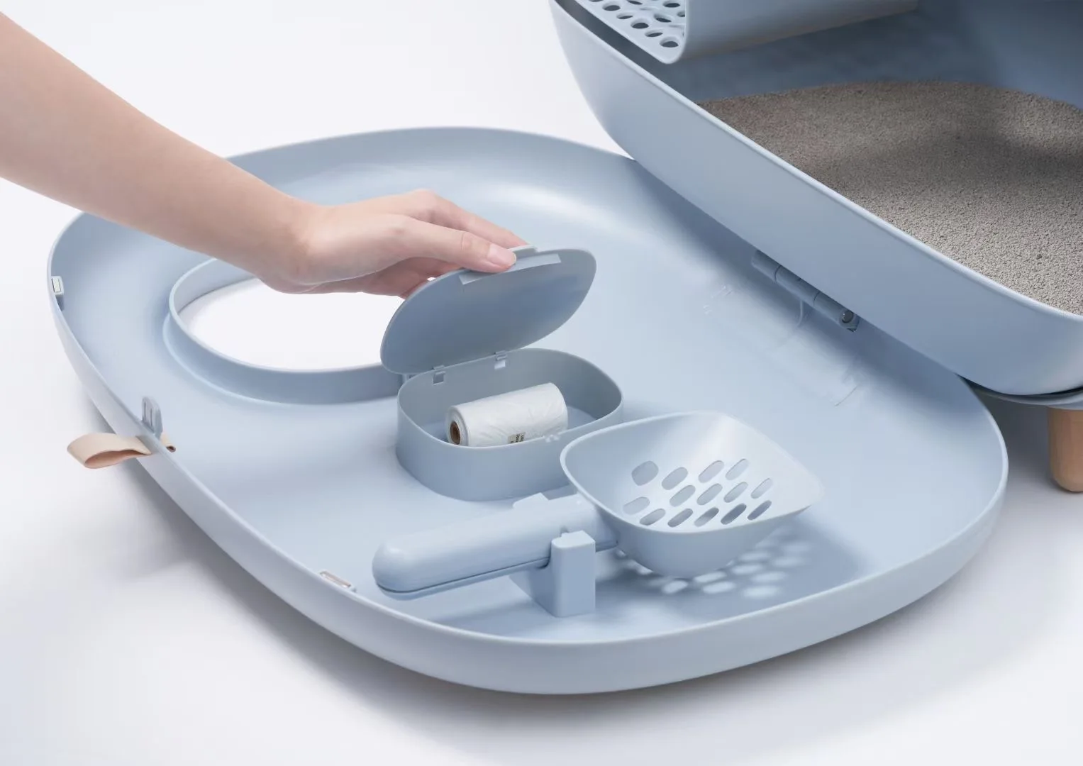 Hot selling Factory supply cat litter box house pet furniture Cat Clean Litter Box Pet Cleaning Set Plastic Pet Supplies