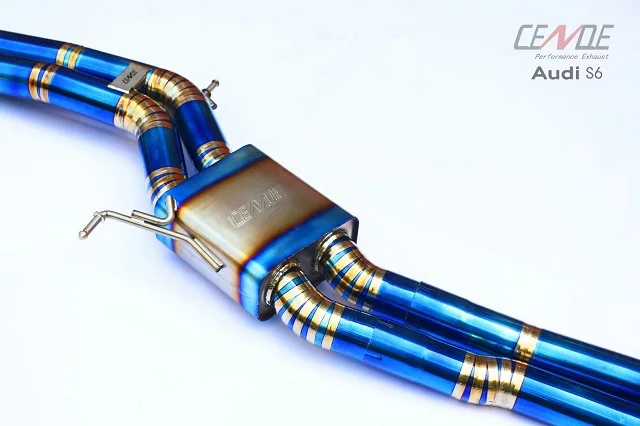  Американский рынок титановые выхлопные наконечники Valvetronic для Audi S6 B8 B9 3 0