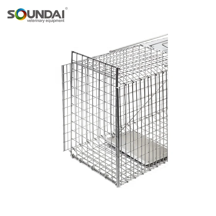 Steel Frame Collapsible Folding trap Cage For Cat Skunk Rabbit
