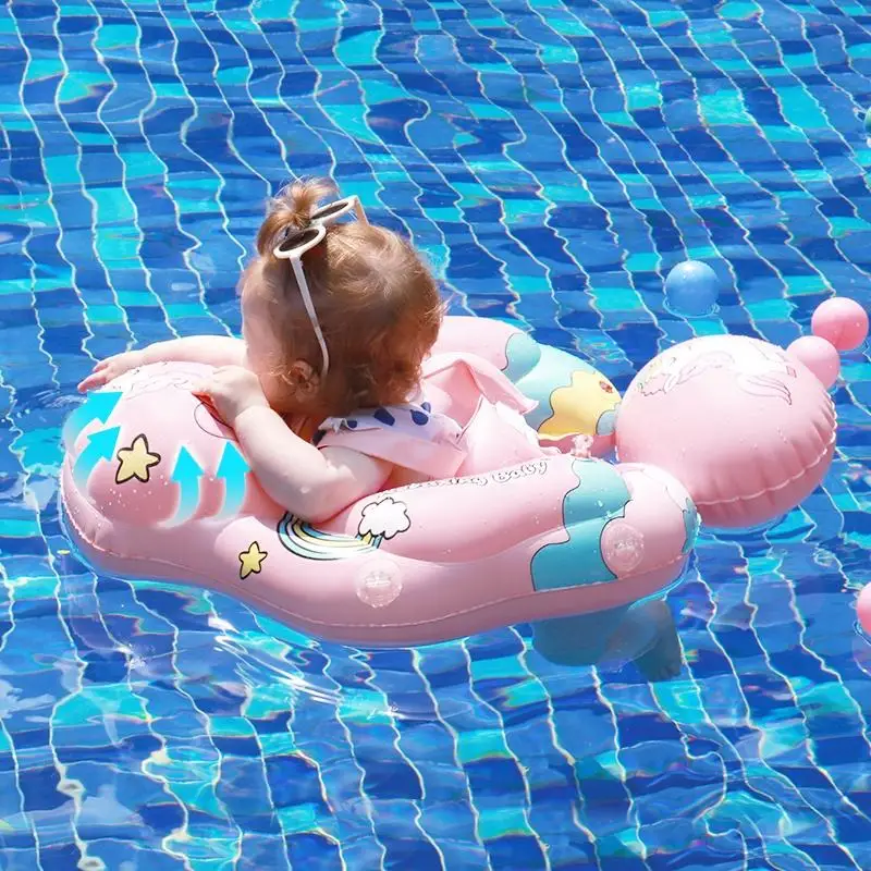 Custom Wholesale Cute Inflatable Swimming Ring Safe Swimming Trainer Baby Float For Pool