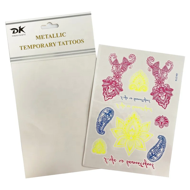 Wholesale Body Arm Face Decorative Sticker Tattoo Waterproof Temporary Tattoo Stickers