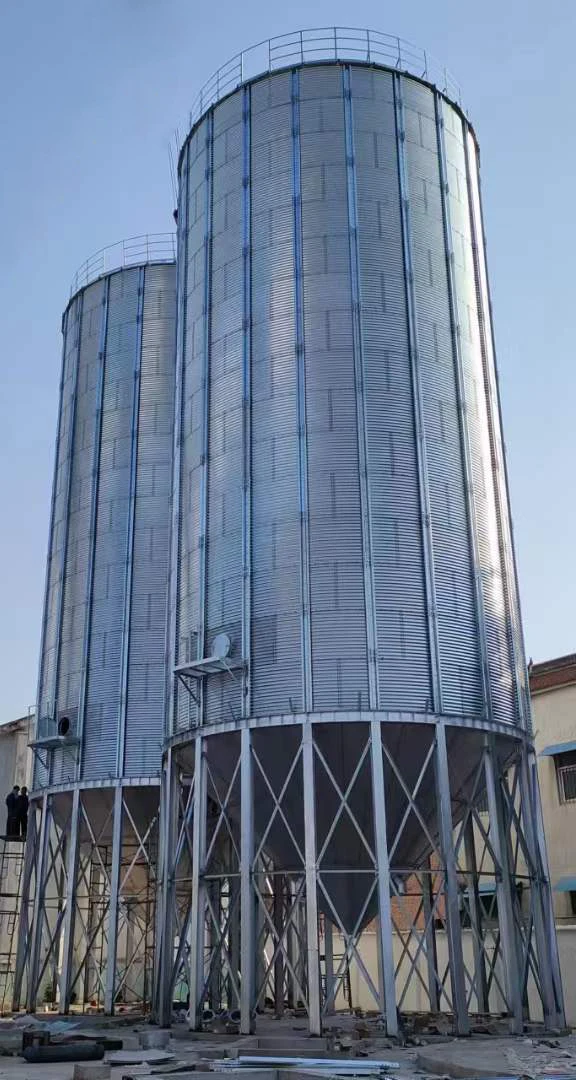 100 m3 Steel Storage Grain Bins Barley Maize Seed Grain Storage Feed Silo 500ton for Sale