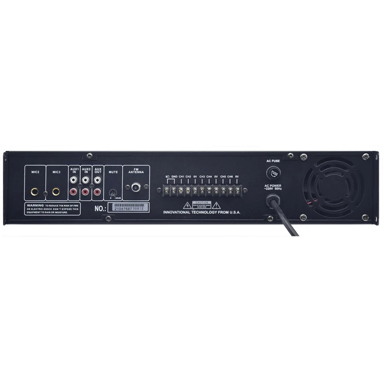 Thinuna VTA series 6 zones volume control controllers USB bt tuner public address audio mixer amplifier