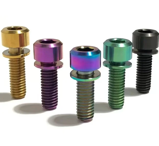 Hot Sale Titanium Anodized Colored M3 M4 M5 M6 Bicycle Motorcycle Titanium Screw