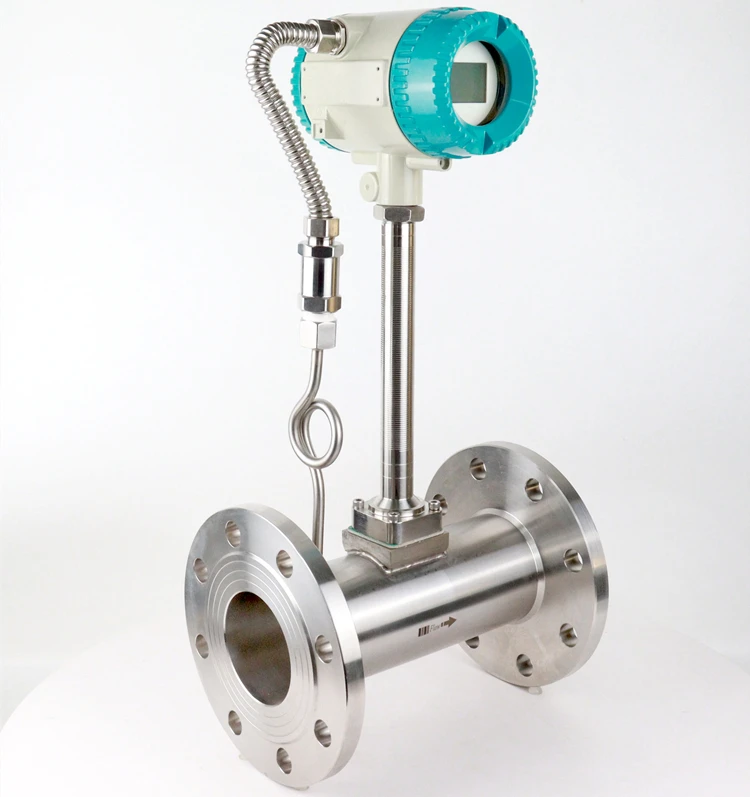 Smart natural gas LPG Ansi High accuracy flowmeter vortex flange type flexible distilled water Air inline flow meter price