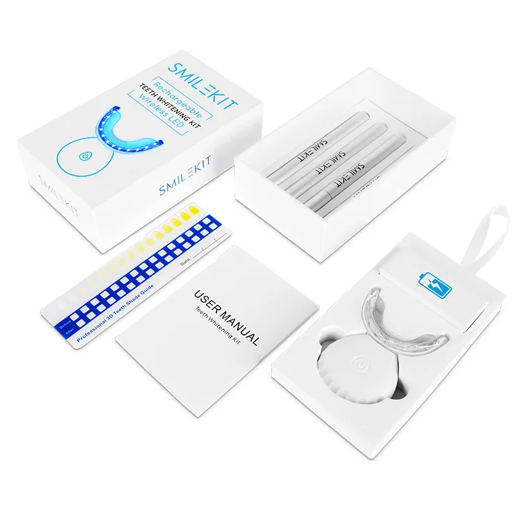 Teeth Whitening Oral Gel Kits 35% Peroxide Bleaching Dental Cleaning Care Tooth Whitener With LED Light
