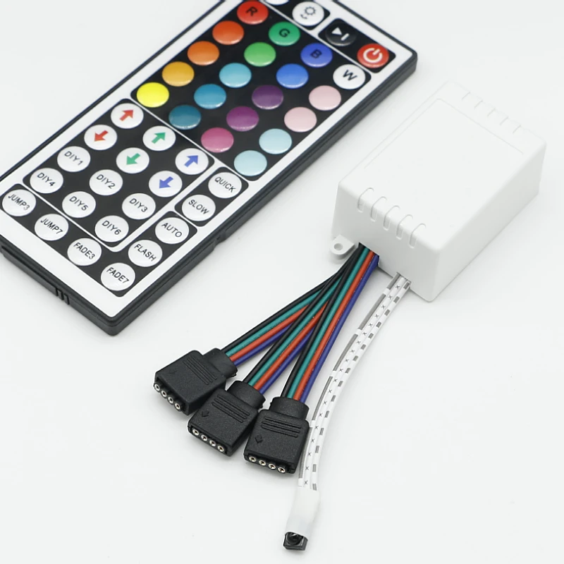 RGB блок управления 44 клавиши один три инфракрасный пульт дистанционного DC12V для дома умные полосы 5050 3528 2835 светодиод