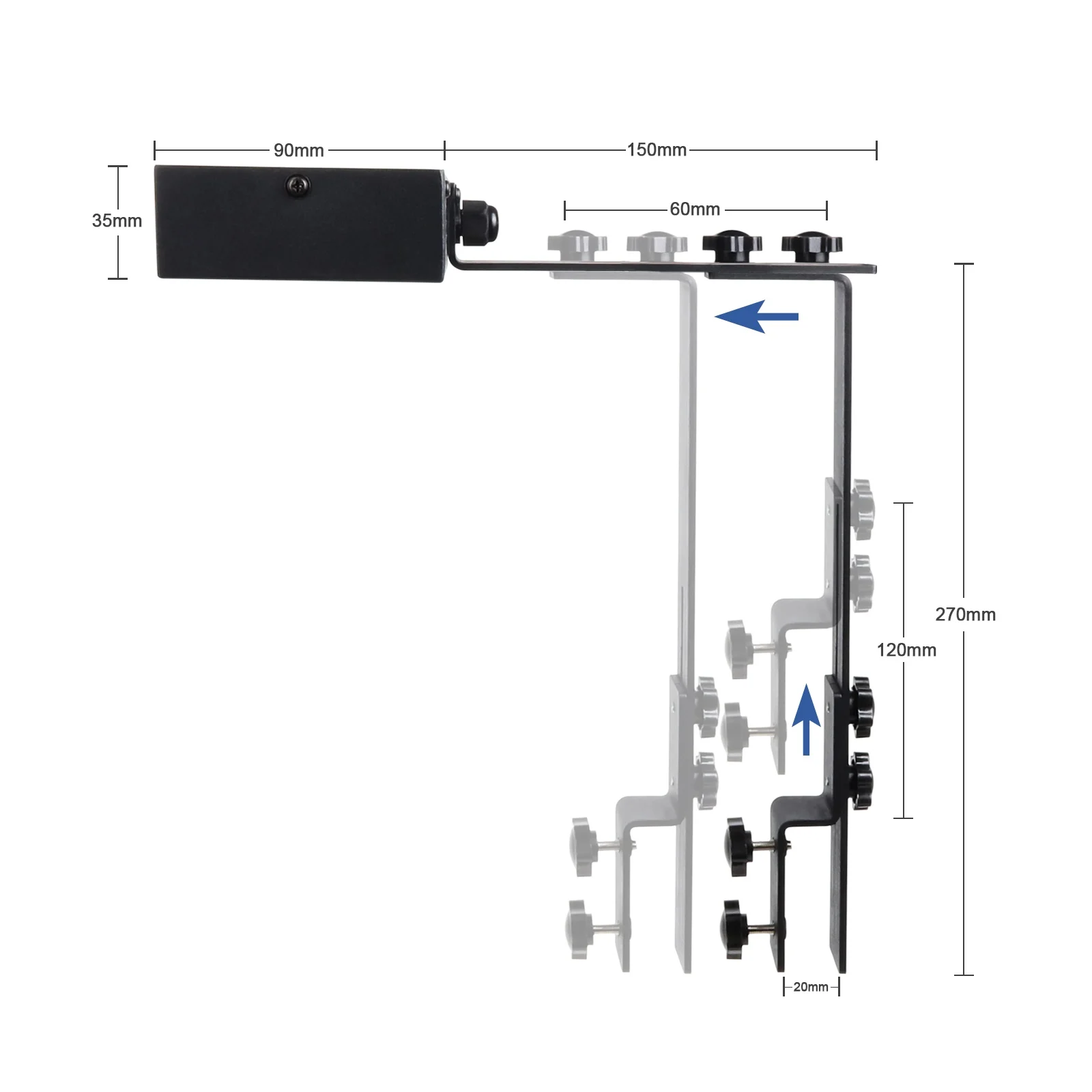 Dimmable 30W Full Spectrum Reef Light Led Aquarium Lights Wifi Control / Smart Voice Control For Grow Coral Reef Fish Tank