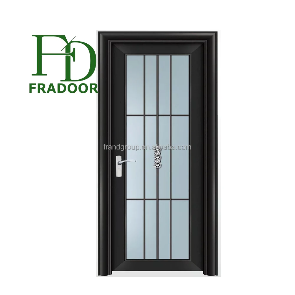 China Supplier Aluminum Fiberglass Interior Door For Bathroom