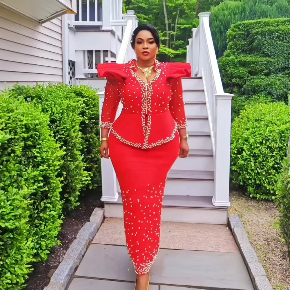Favourite Rich Aunty African Dresses suit Woman African Dress mesh gauze African  Dresses For Women