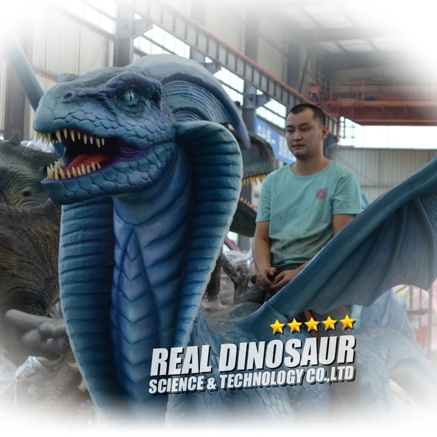 Handmade Artificial Animatronic Dragon Ride