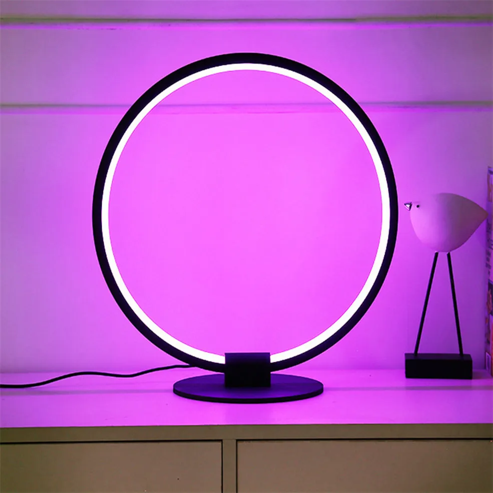 
RGB table light smart bedroom bedside lamp romantic and warm table light personality art net red table lamp 