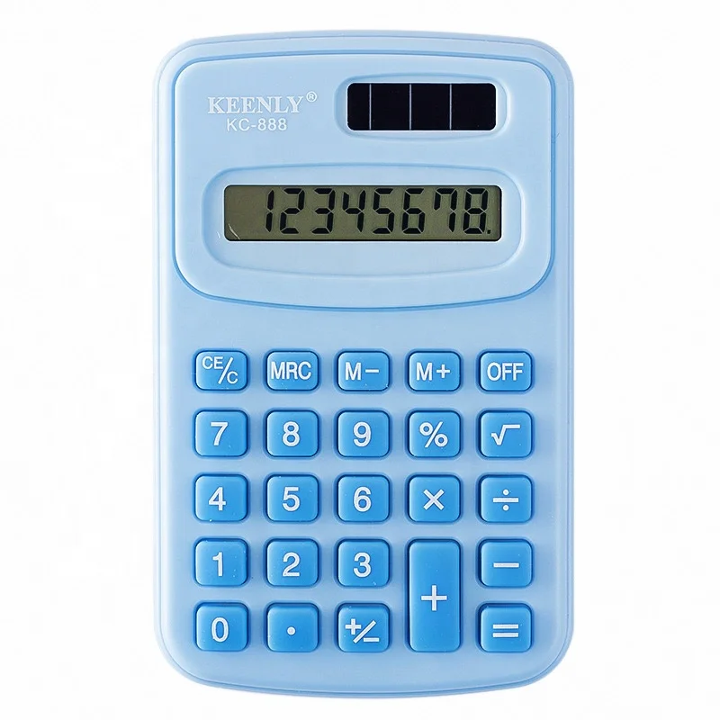 PI-888 Mini 8 Digits Portable LCD Display Battery Pocket Silence Electronic Calculator for School and Office Supplies