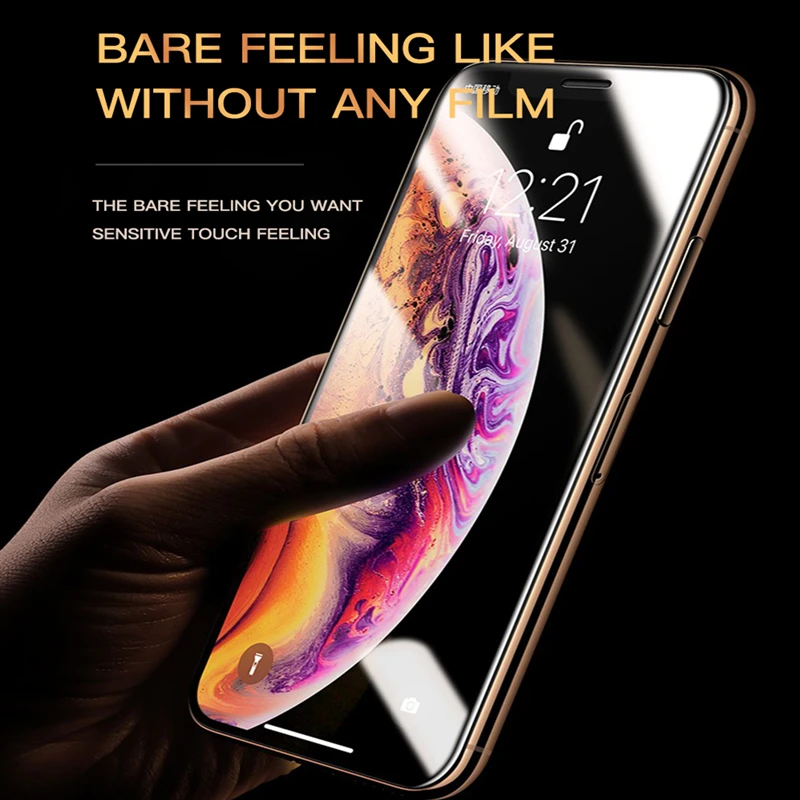 20D Curved Edge Protective Glass For iPhone 14 13 pro max full cover Screen Protector Film for iPhone XS Max 8 7 Tempered Glass