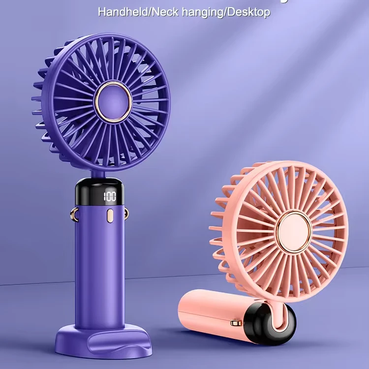 Adjustable 3 Speed mini Handheld Battery Rechargeable Portable Fan Small fan mini USB Desk Personal Hand Cooling Folding Fan
