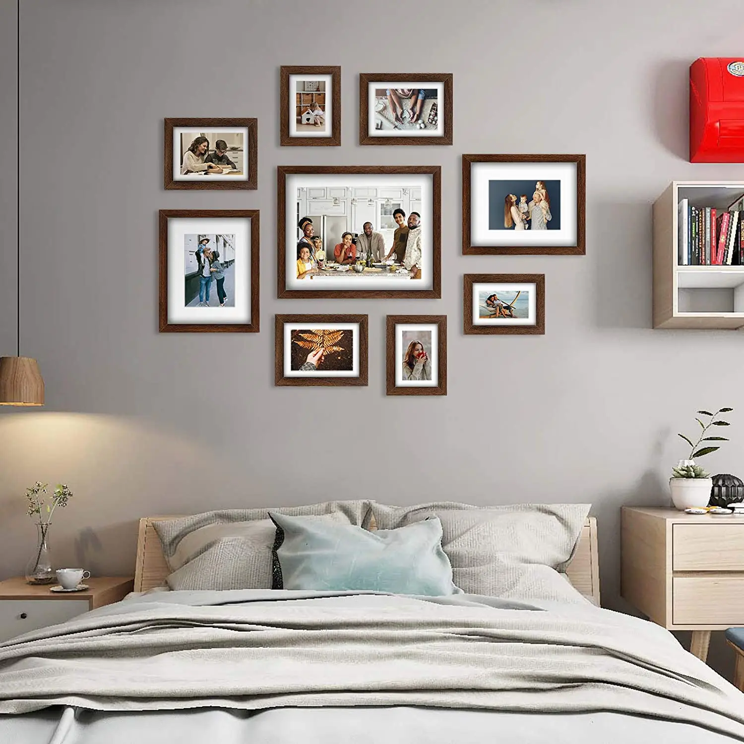  12x16 черная фоторамка для демонстрации 11x14 документов с ковриками из натурального дерева настенное