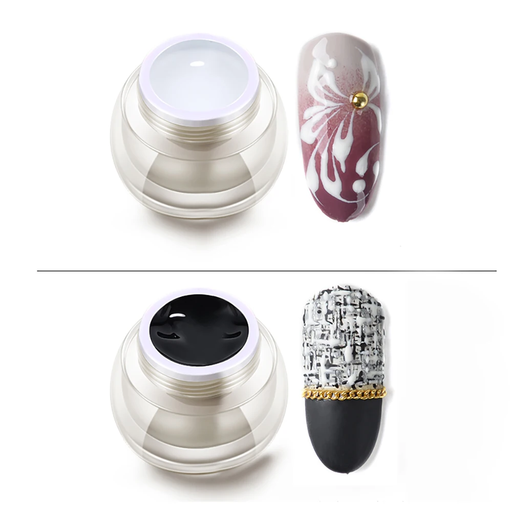 3D Paste Nail Art Embossed Carving Painting UV Gel for Nail Easily Soak Creamy Nails Polish Soak Off Lacquer Varnish UV Gel MSDS