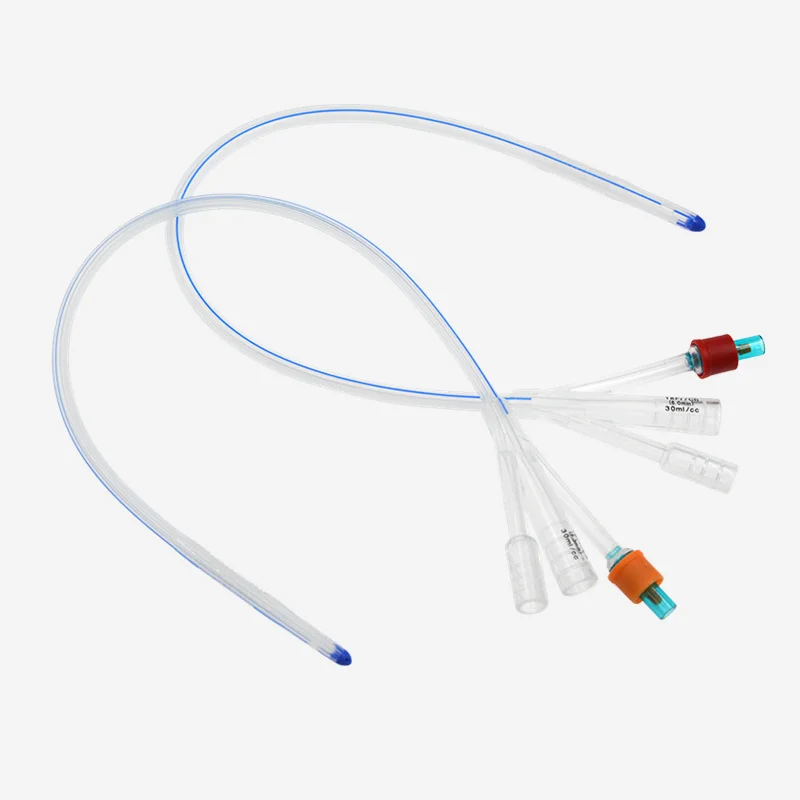 CE Approved Disposable Adult Urinary Intermittent Catheter 3 Way Silicone Urinary Catheter