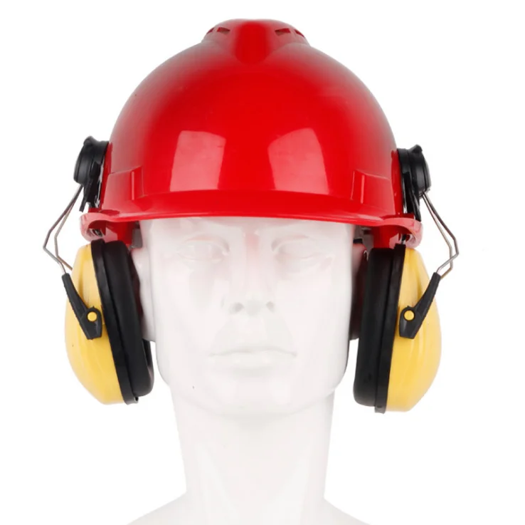 Cheap model reusable anti noise canceling detachable hearing protection helmet mounted ear muffs defenders soundproof earmuffs