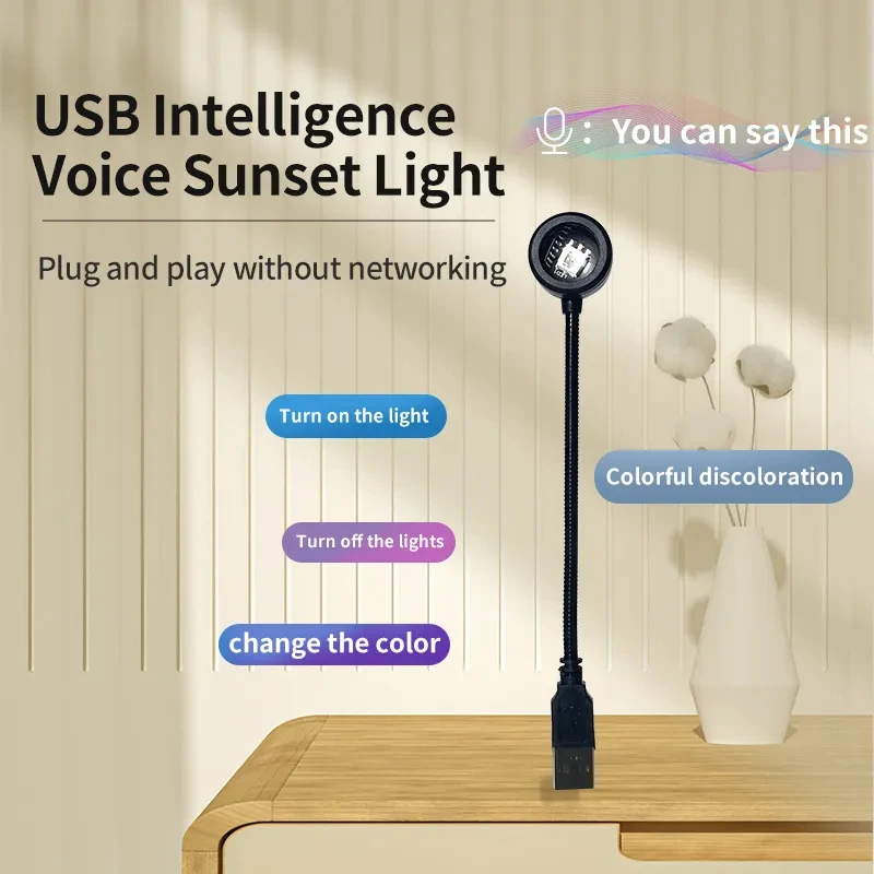 2023 LED Sunset Lamp 16 Colors RGB APP Rainbow Night Light Led Sunset Light with Remote Control UFO