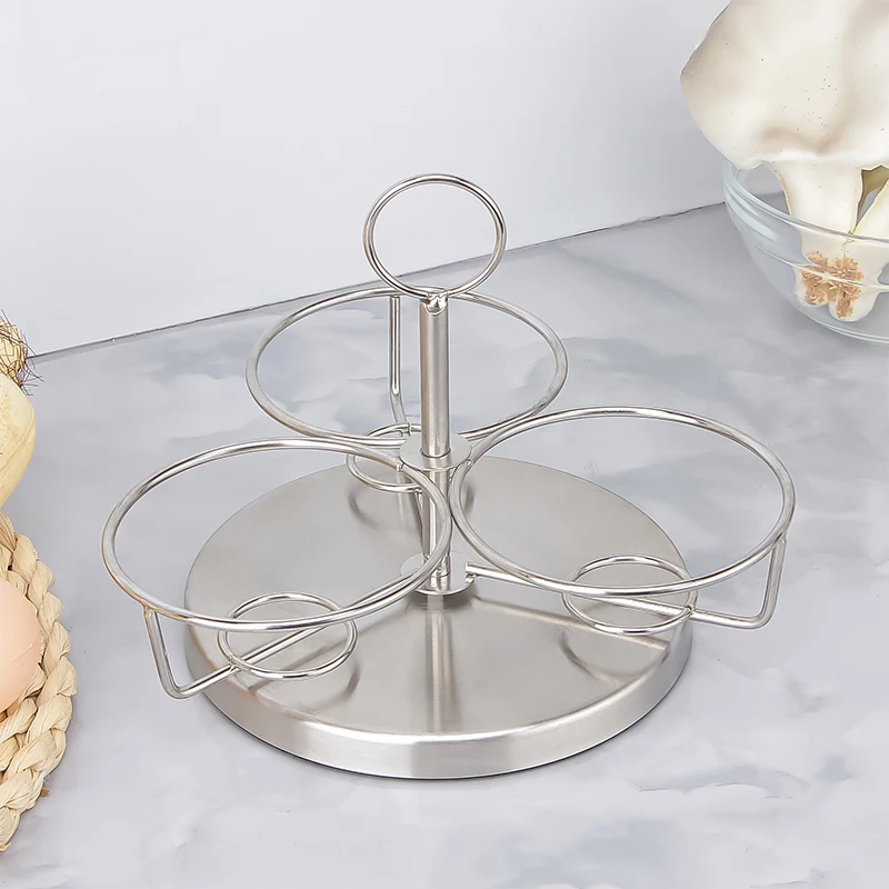 201SS Stainless Steel Lid Seasoning Jar Spice Sets Kitchen Movable Condiment Round Shape