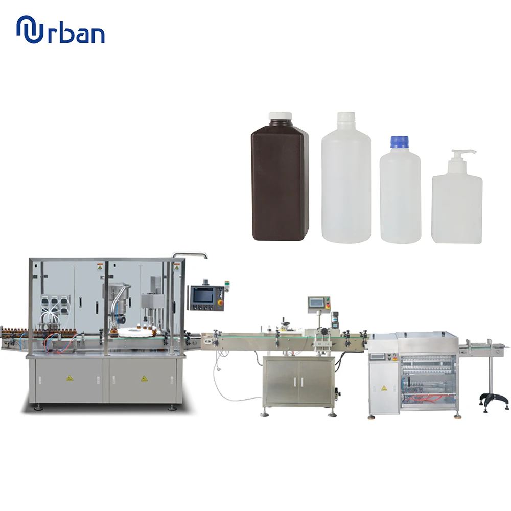 Automatic 300ml Glass Water Bottle Washing Shampoo Filling And Capping Labeling Machine