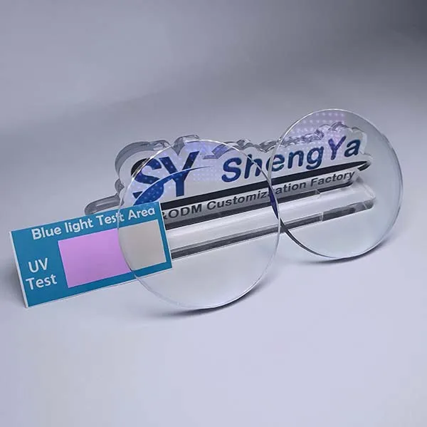 Wholesale 1.56/1.59/1.61/1.67 Anti Blue Light Blue Block Cut Resin Eyeglasses Lenses Price Ophthalmic Optical Lens