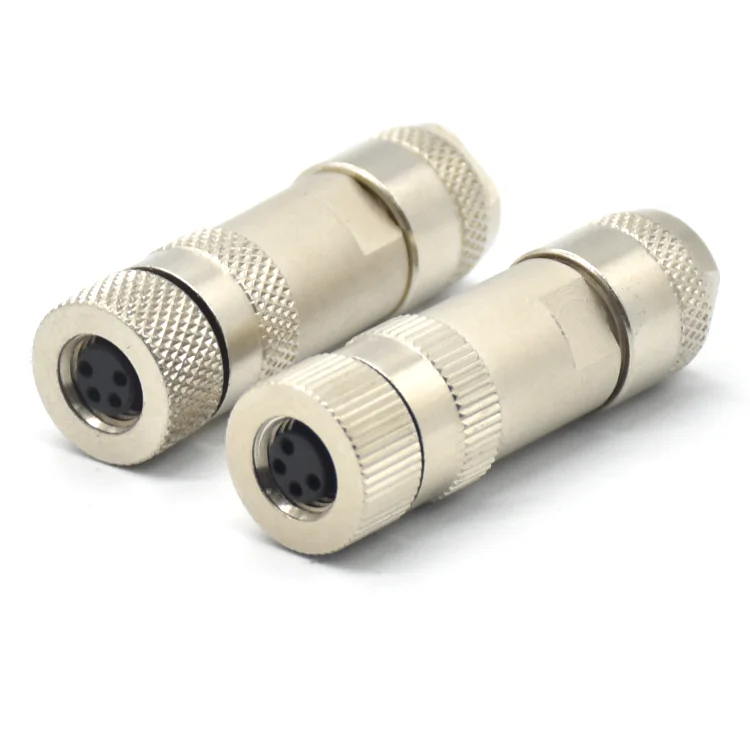 Экранированный металлический круговой Женский Мужской авиационный разъем 4 Pin M8 разъем