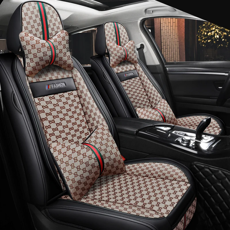 High Quality Four Season Universal Funny Car Seat Cover PU Leather Auto Cover for Fashion Design