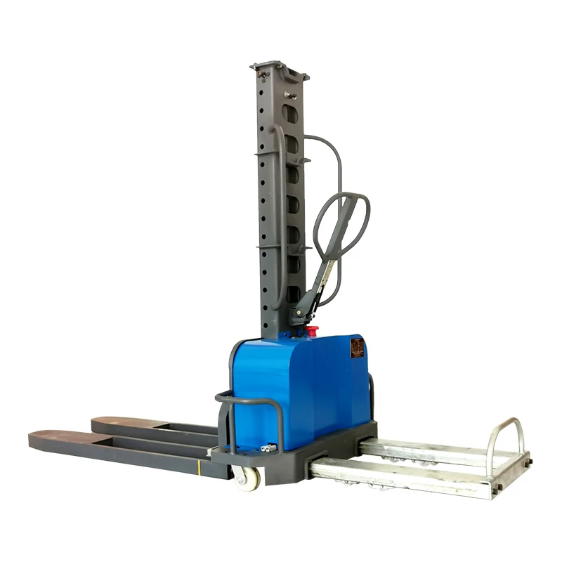 Hot Sale 700kg Lithium Battery Self-Lifting Pallet Loader semi electric self load lifting portable self loading stacker