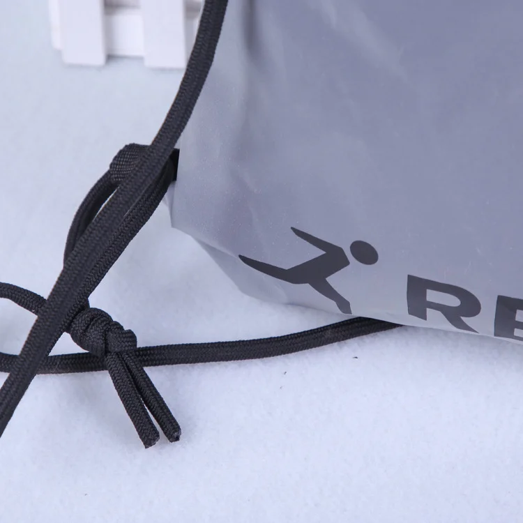 Newly Travel Outdoor Camping Hiking Reflective drawstring bag Shoes bag promotion shopping bag