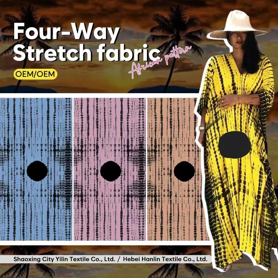 Four Way Stretch Elastic Super Soft 97% Polyester 3% Spandex Fabric For Women Dress Garment