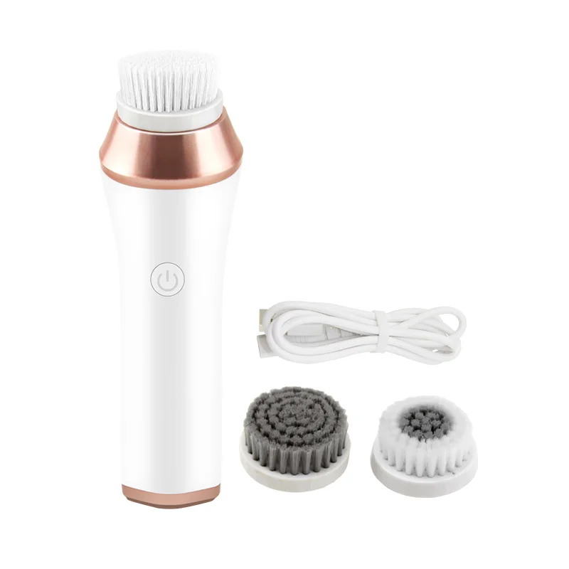 3 in 1 Rechargeable Electric Facial Cleansing Brush Set Face Body Exfoliating