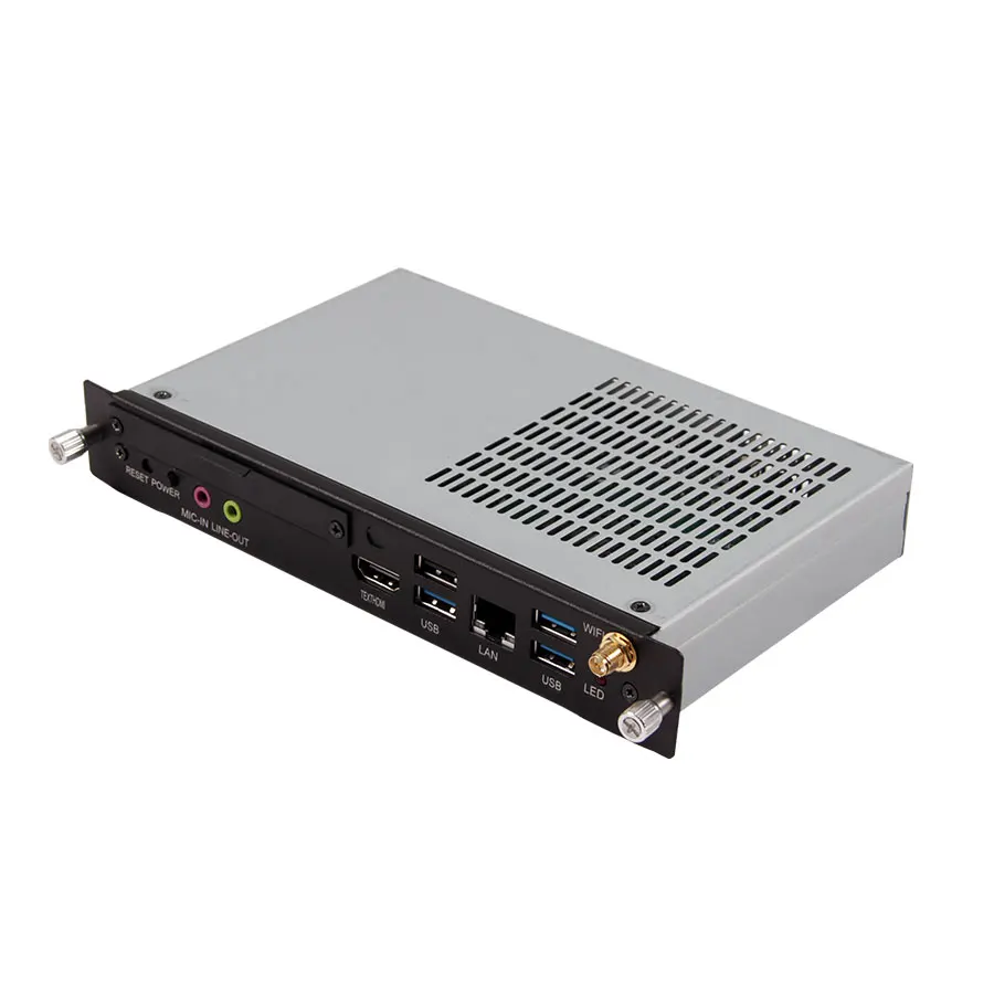 Zeroone DC 12-19V Цифровая вывеска 4K OPS PC M121 Поддержка Intel Skylake-U Core 6360U CPU OEM