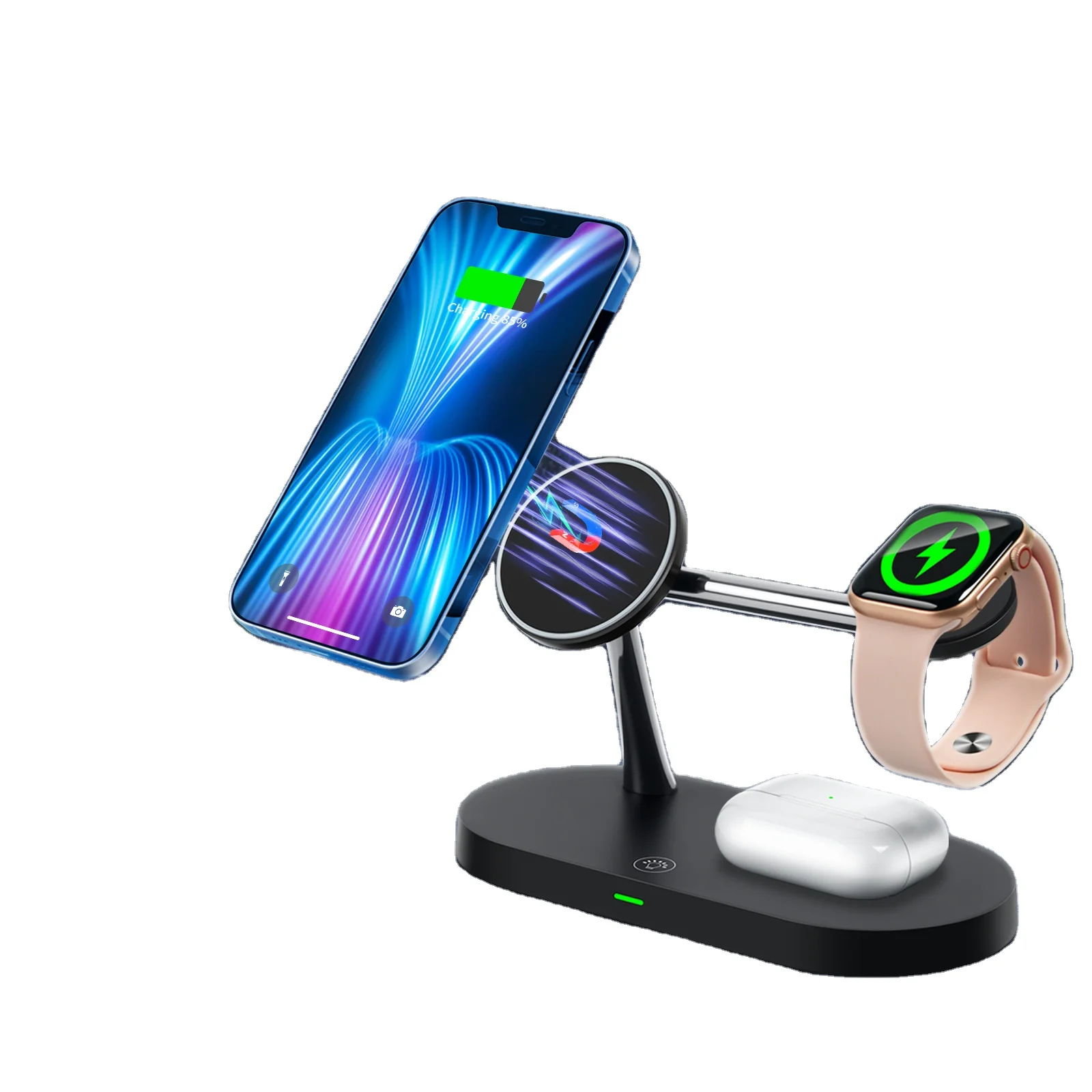 New Arrival 3 in 1 Docking Station Wireless Mobile Phone Charger For Apple Watch Stand With Dock For iPhone For Air Pods Pro