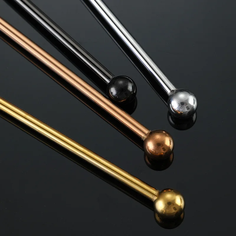 Bar Spoon 304 Stainless Steel Stirring Rod Coffee Spoons Double-Headed Mixing Swizzle Sticks Cocktail Stirrer for Restaurants