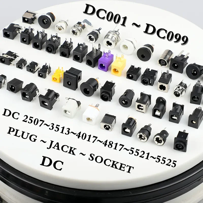 DC JACK DC001 SMD OR SMT Power Socket 3 Pin 3.5X1.3/1.1/1.0 MM PCB Female Connector DC-001