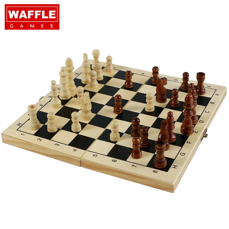 WAFFLE GAMES Best Selling Wooden Chess Set Wholesale Cheap Chess Boards With Good Quality