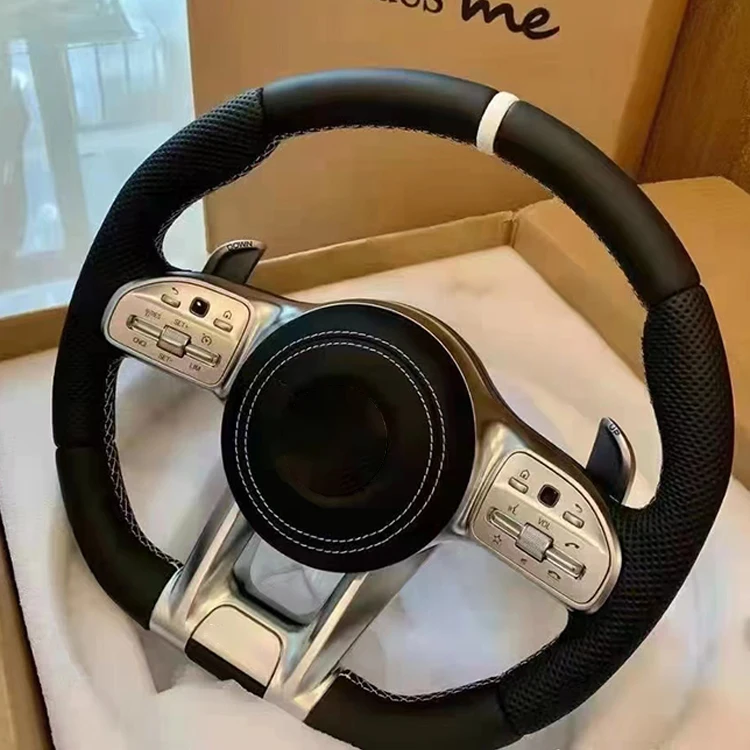 car carbon fiber steering wheel For mercedes benz c-class A-class b e-class gla/glc/gle old model to new amg 809