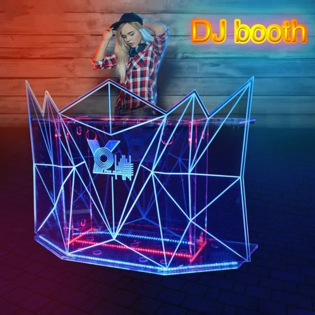 Dj Table Activated Club Disco Party Bar Dj - perfect for stage or studio using hybrid controller Led light equipment