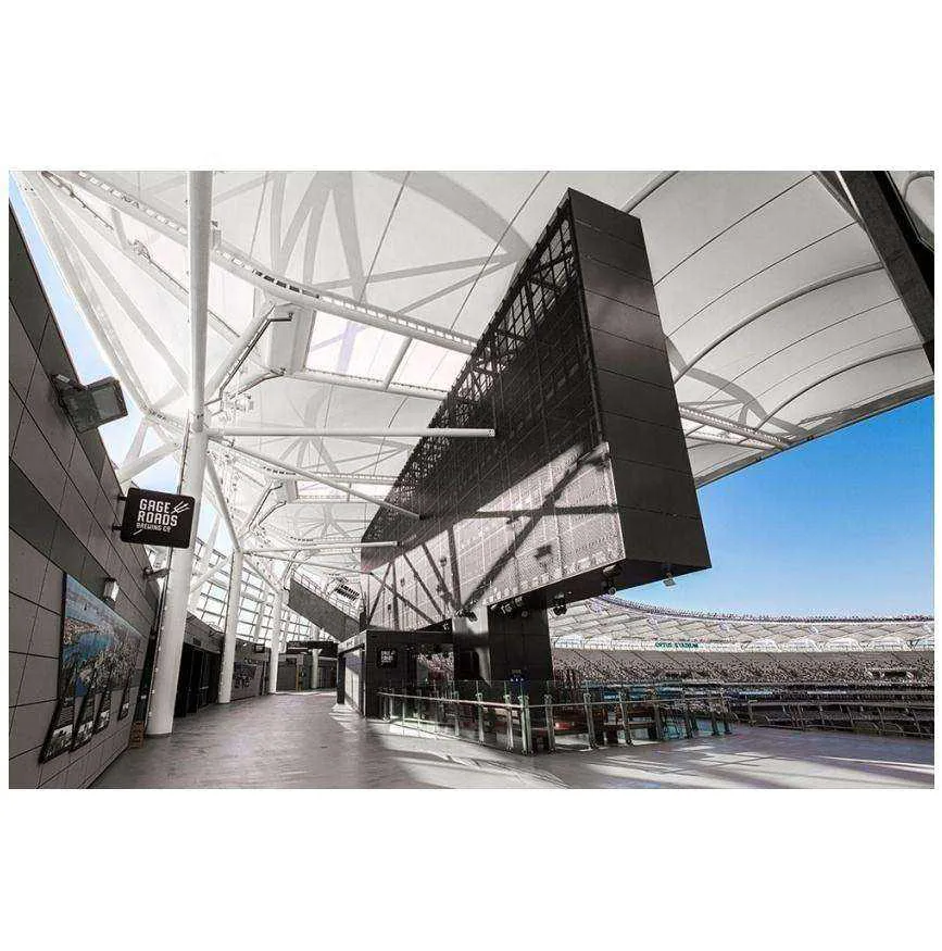 Customized Pvdf/Ptfe/Etfe membrane structure building sunshade mesh layout sports hall  stadium