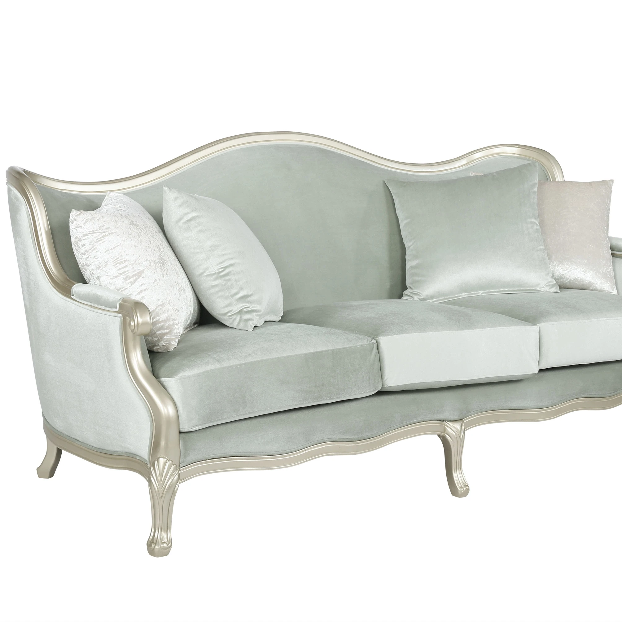 3 2 1 Seater European modern Sectional Velvet Fabric design with wooden legs luxury furniture couch living room sofa set