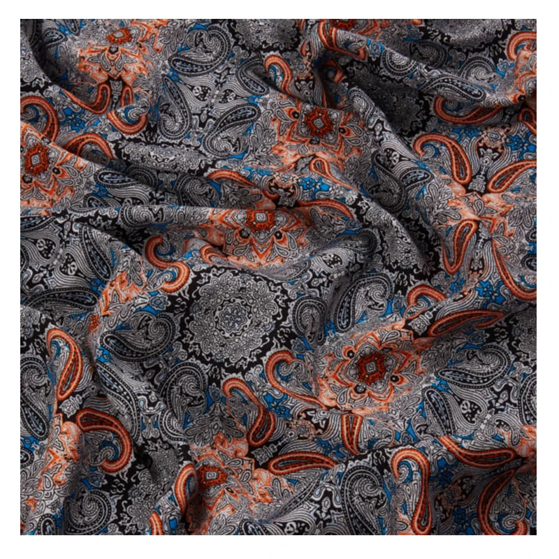 Wholesale Viscose Hijab Fabric Challis Retro Bohemian Custom Viscose/Silk Printed Spun Rayon Fabric